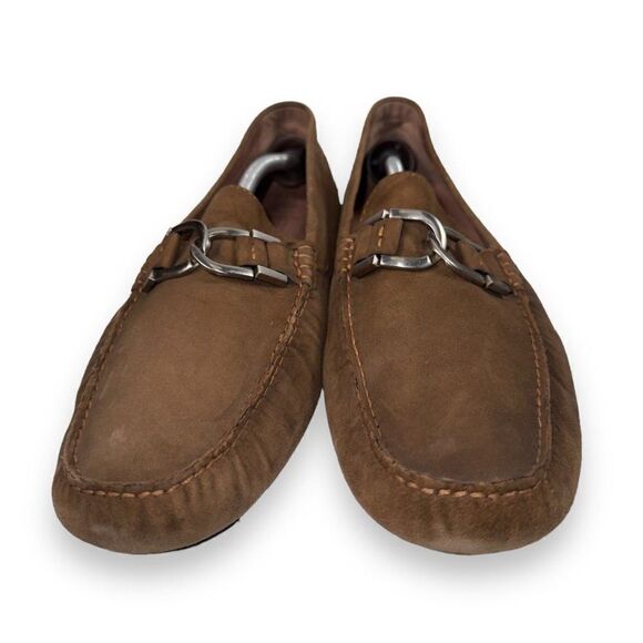 Donald J. Pliner Derrik Suede Slip-on Driving Loafers Brown Men's 13 - Picture 3 of 12